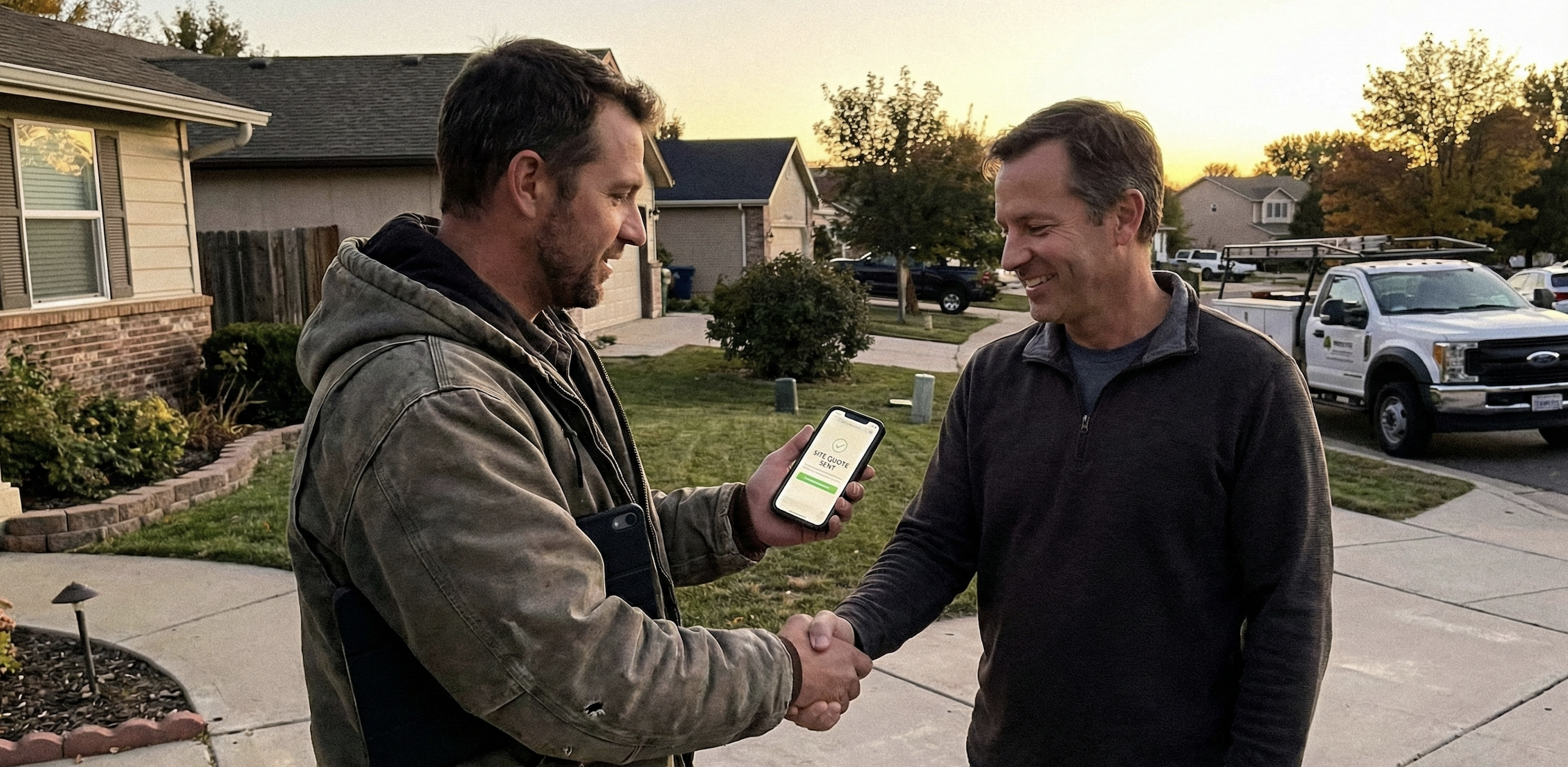 The driveway close: why sending the quote before you leave wins 50% more jobs